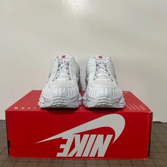 Nike Shox TL ‘White Metallic Silver Max Orange’ Womens - Picture 2 of 6